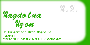 magdolna uzon business card
